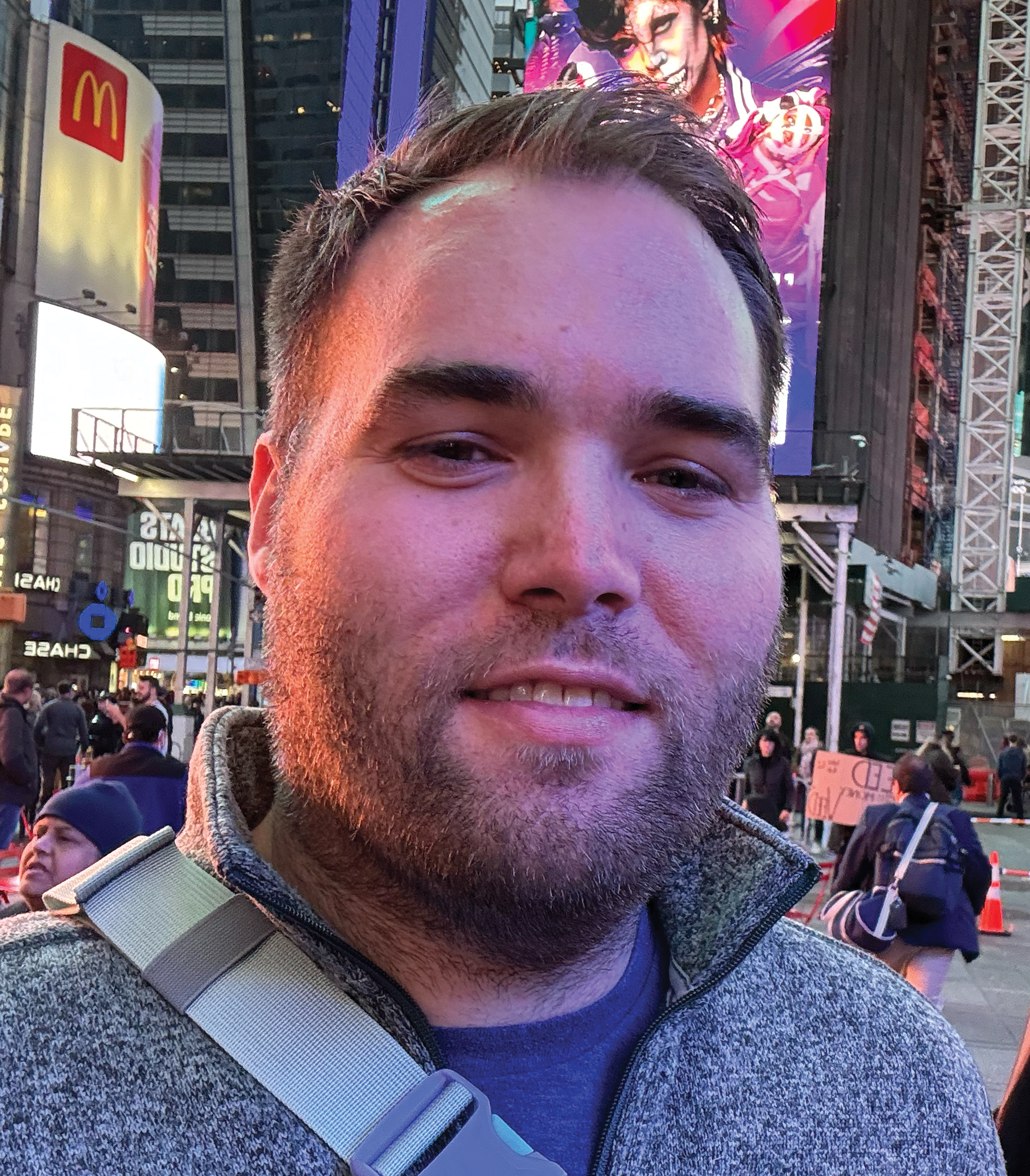 Selfie of Zach Dornisch in New York City Time Square