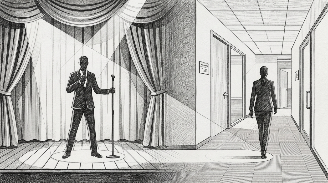 The Town Hall Voice and the Hallway Voice